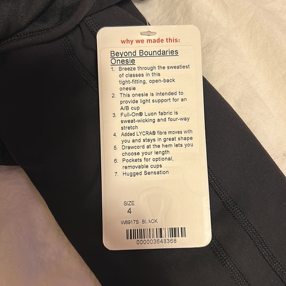 Lululemon beyond boundaries onesie size 4 NWT - Picture 7 of 7